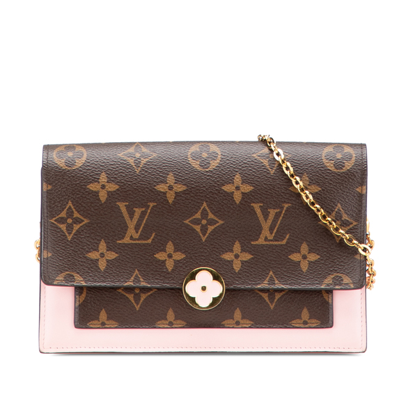 Pre-Loved Louis Vuitton Monogram Flore Wallet On Chain - Picture 1 of 10